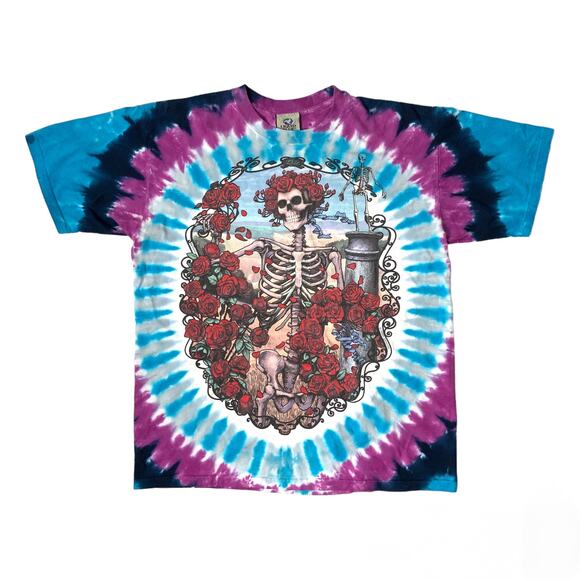 vintage 1995 the grateful dead tie dye 30 years liquid blue t shirt - Picture 1 of 10